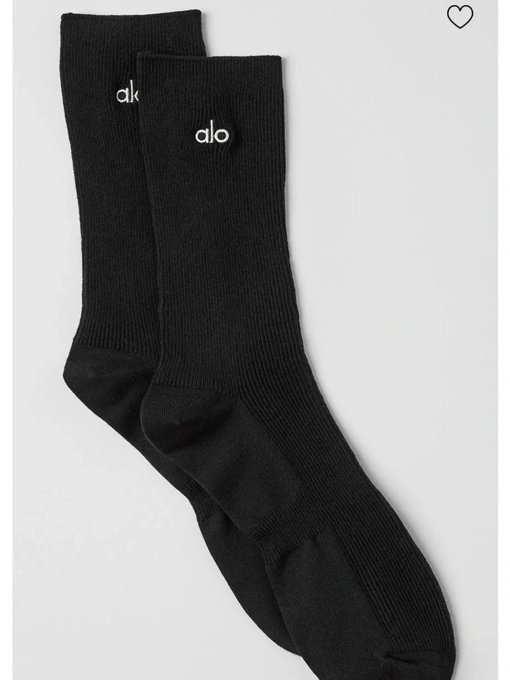 Alo Unisex Half-Crew Understated Sock - Black